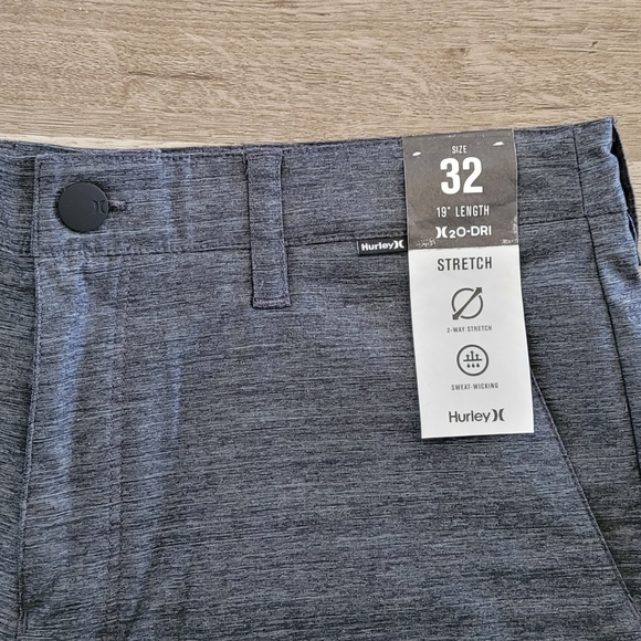 Hurley H2O-Dri Shorts - 32" Waist - Heather Grey (NWT) - Picture 2 of 9